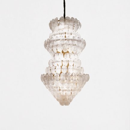 لوستر کریستال برگ طبقاتی