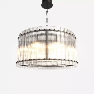 لوستر مدرن کریستالی 60 مشکی