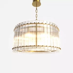 لوستر مدرن کریستالی 60 آبکاری طلایی