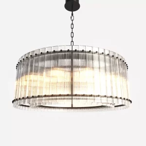 لوستر مدرن کریستالی 80 مشکی