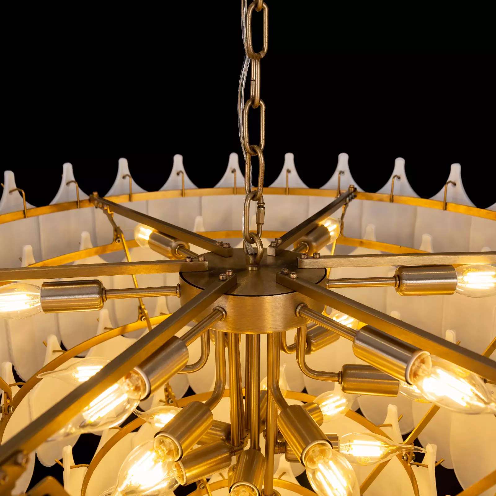 20-flames-E14-Lamp-chandelier لامپ شمعی لوستر گرد طبقاتی برگ 75