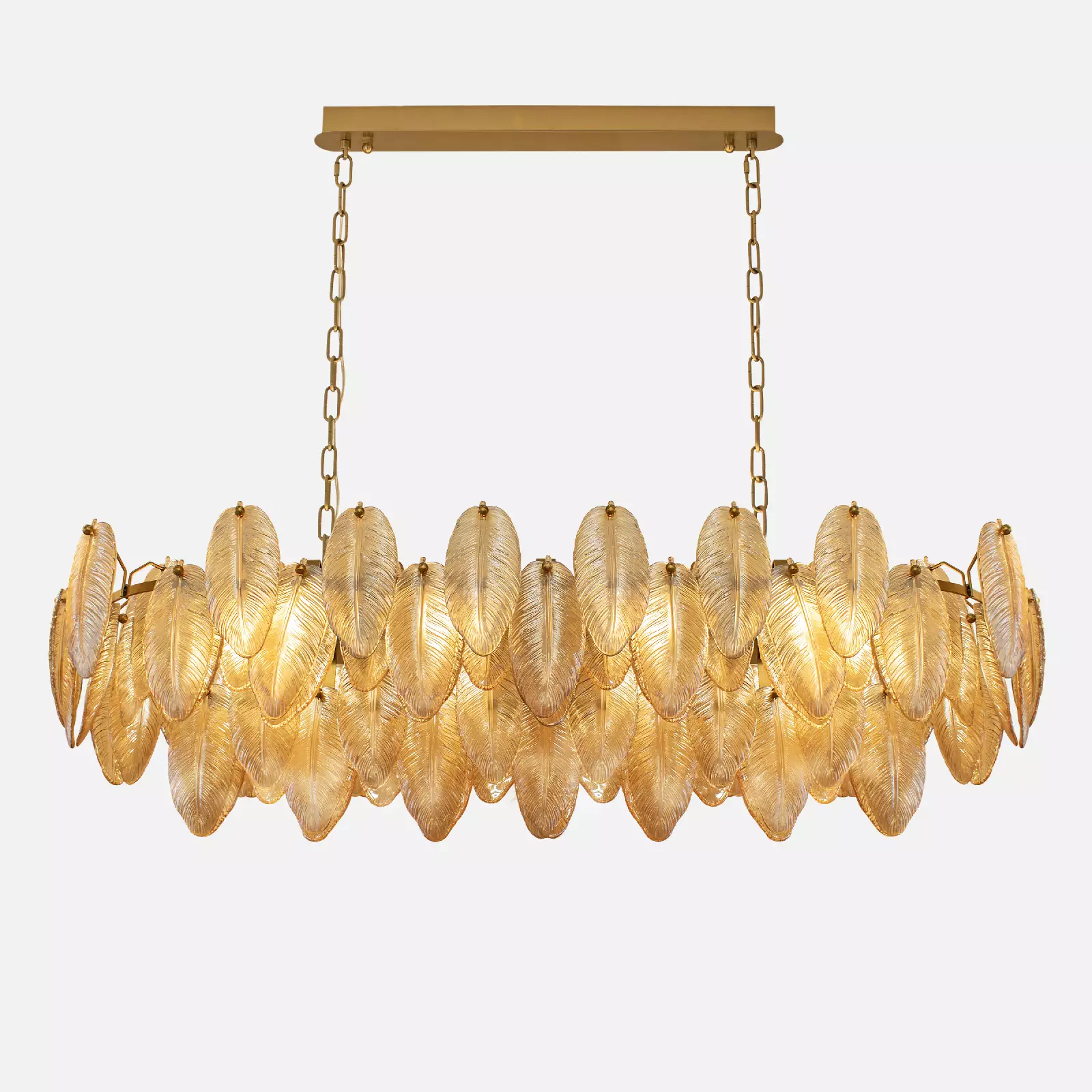 feather linear chandelier لوستر لاینر کریستال پر سوزنی