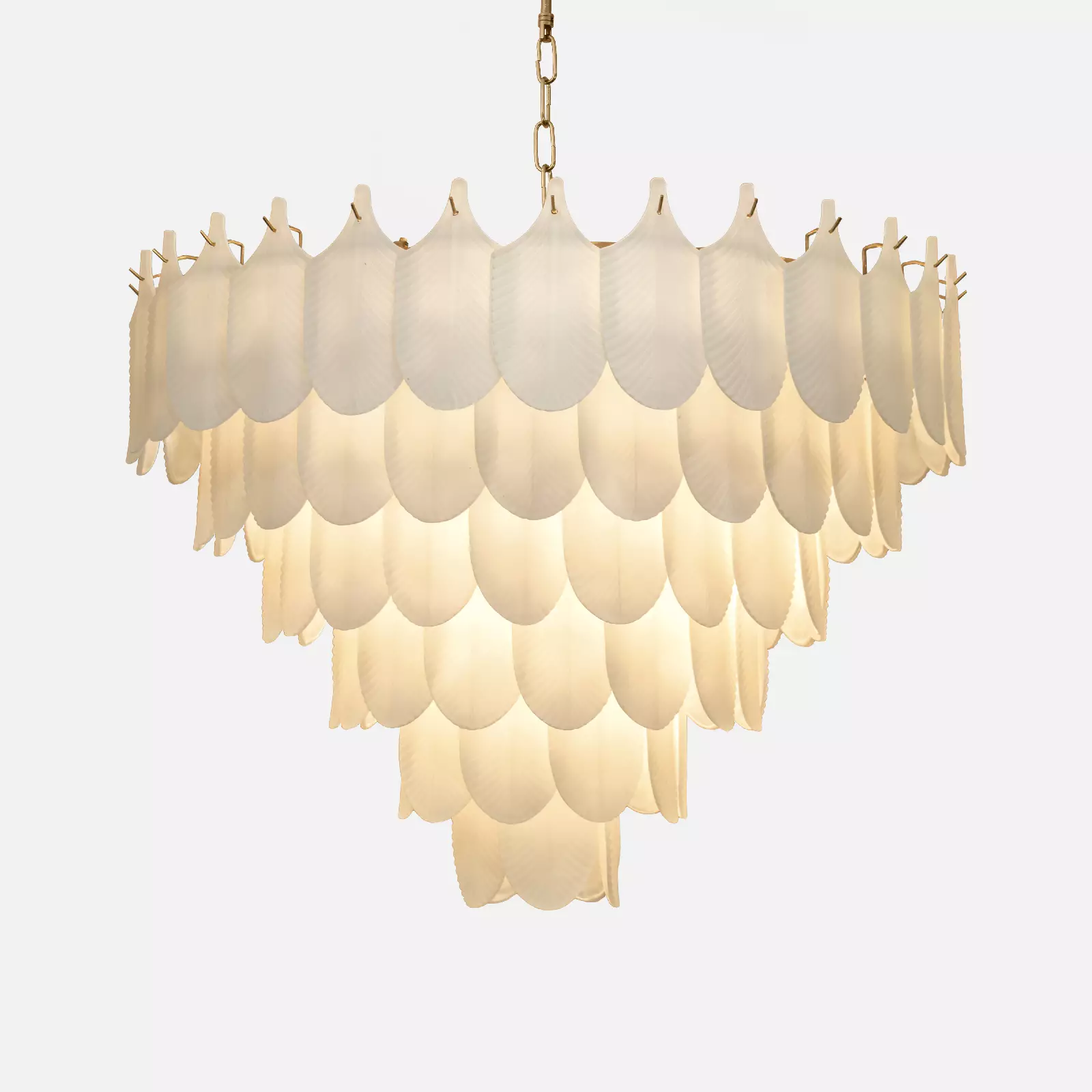 leaves circle chandelier-D75 لوستر گرد طبقاتی برگ 75