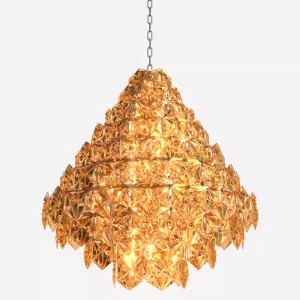 لوستر کریستالی خوشه ای ستاره 75 امبر