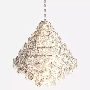 لوستر کریستالی خوشه ای ستاره 75 شفاف