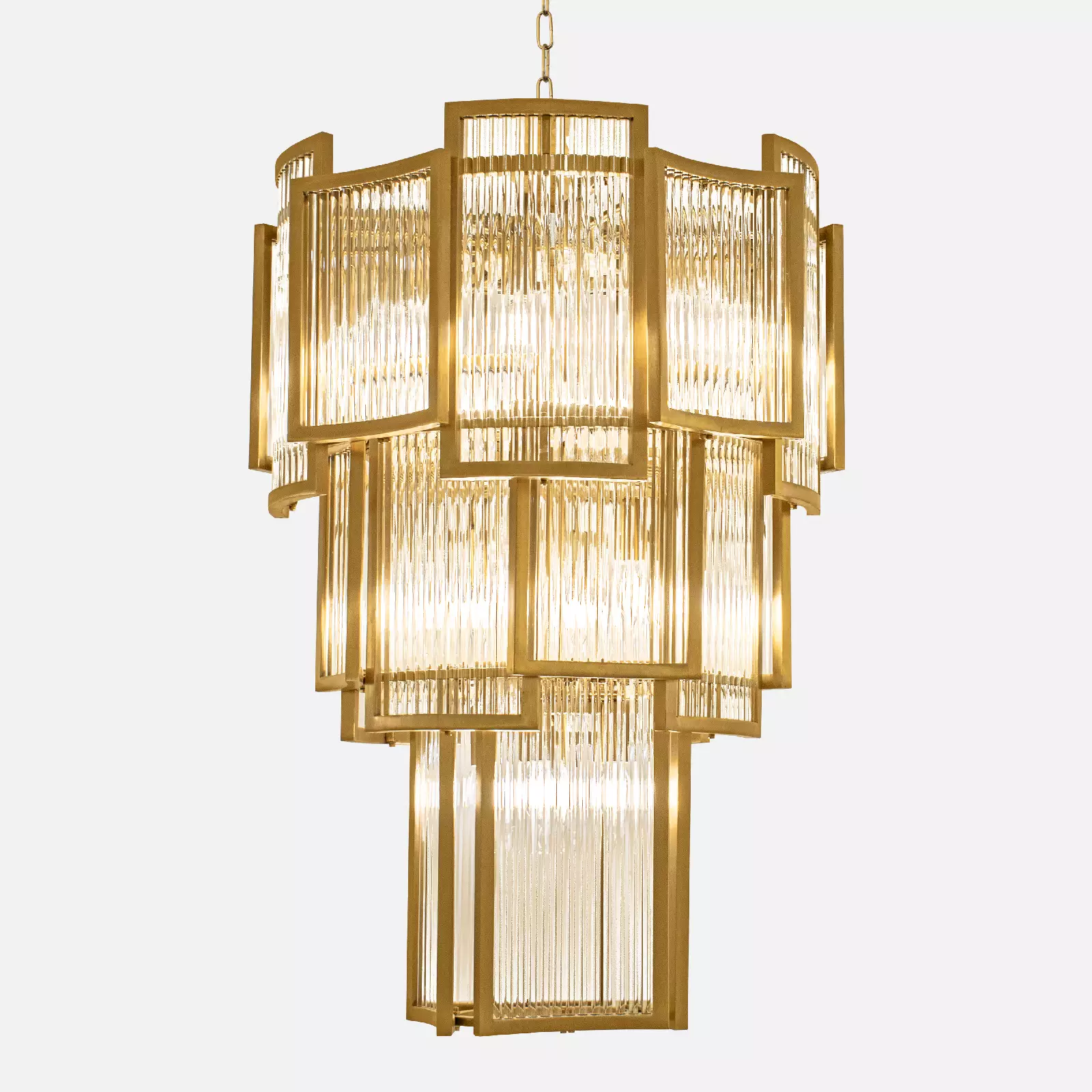 Elva-Circle-Chandelier-D70cm لوستر کریستالی طبقاتی الوا نیرا-لوستر آرت دکو