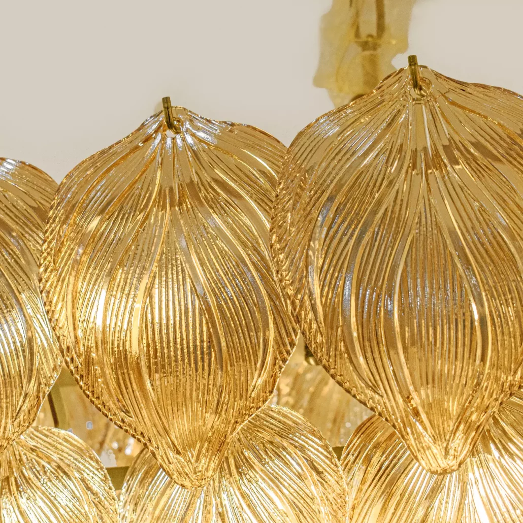 کریستال لوستر کریستالی خطی برگ برکین