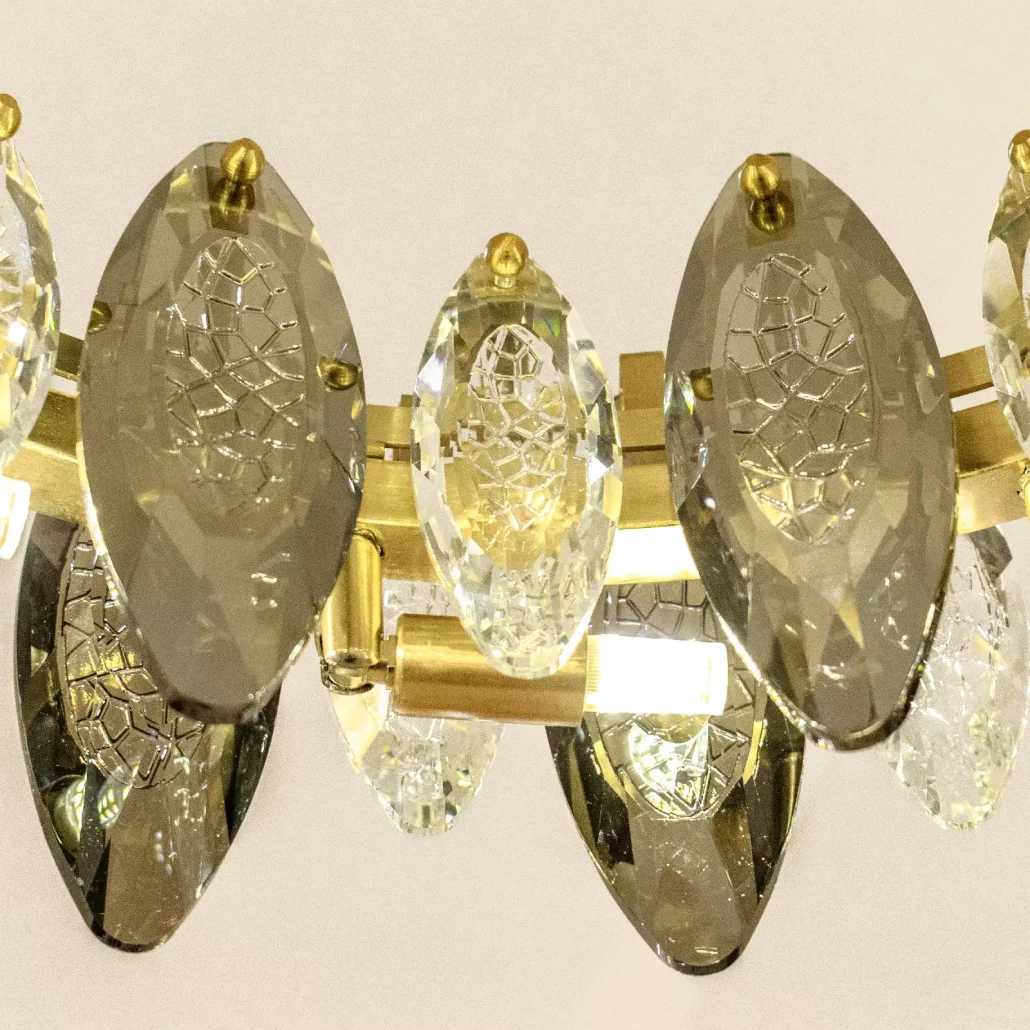 کریستال بیضی لوستر گرد ستیا 60