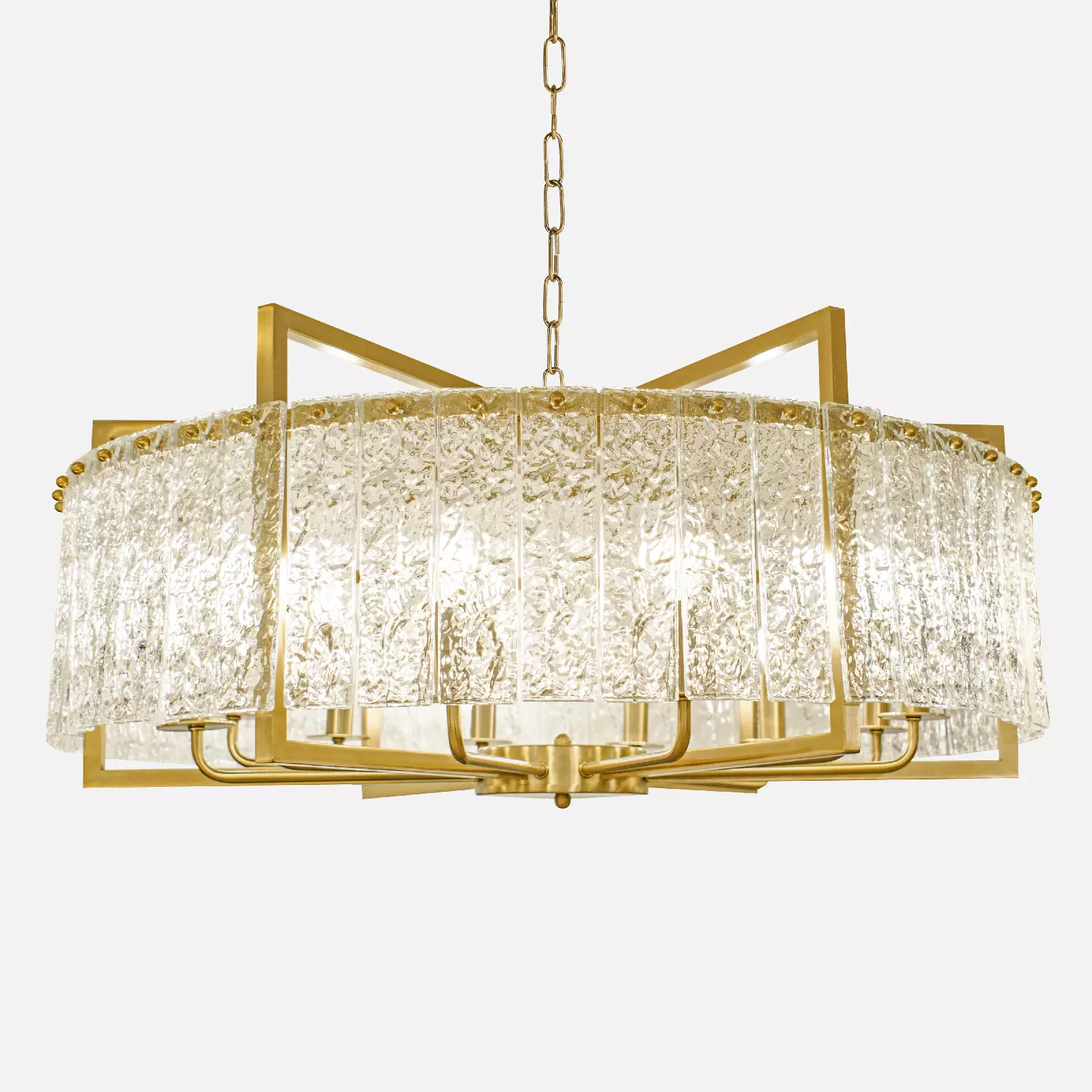 لوستر-گرد-کریستالی-دورین-قطر-80 لوستر گرد کریستالی دُرین 80