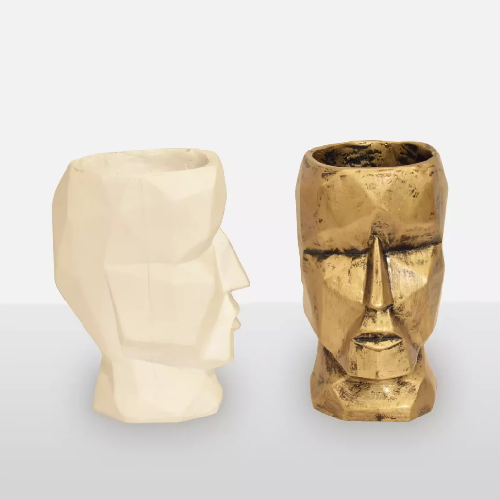 گلدان سردیس طلایی سفید