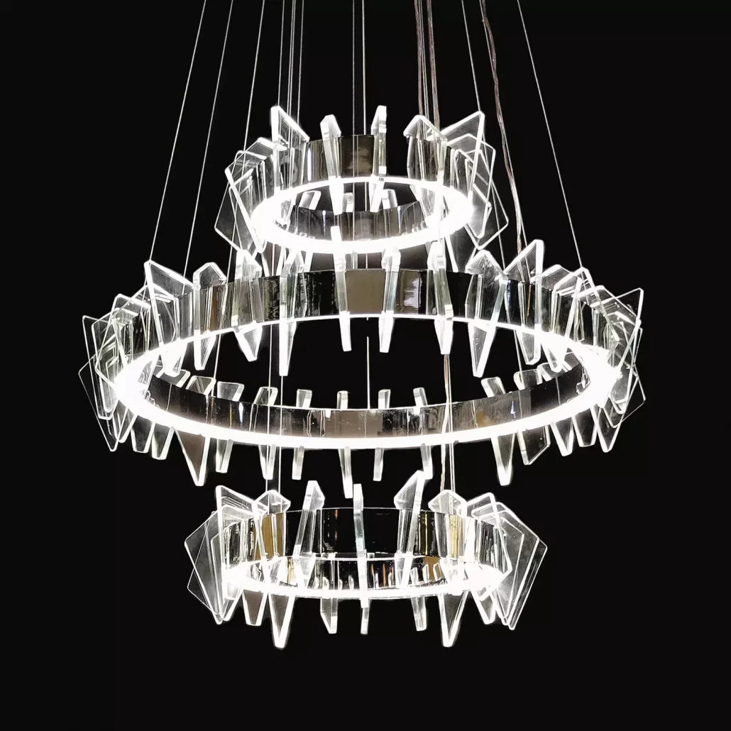 لوستر سه طبقه گرد پاتریزیا- خرید لوستر 1403