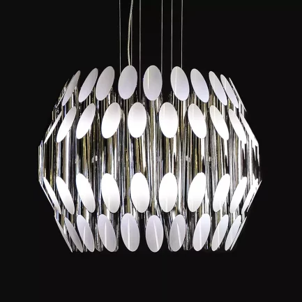 لوستر مدرن جدید کروم بامبو-لوستر آرت دکو