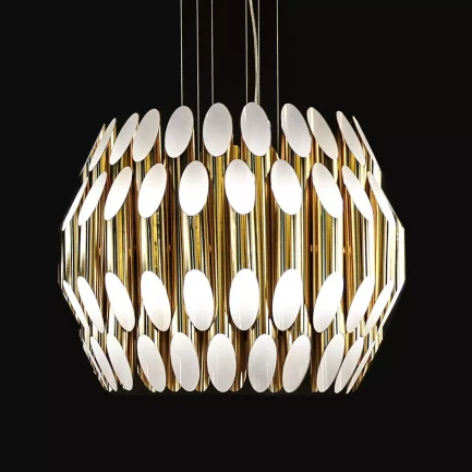 لوستر مدرن جدید طلایی بامبو