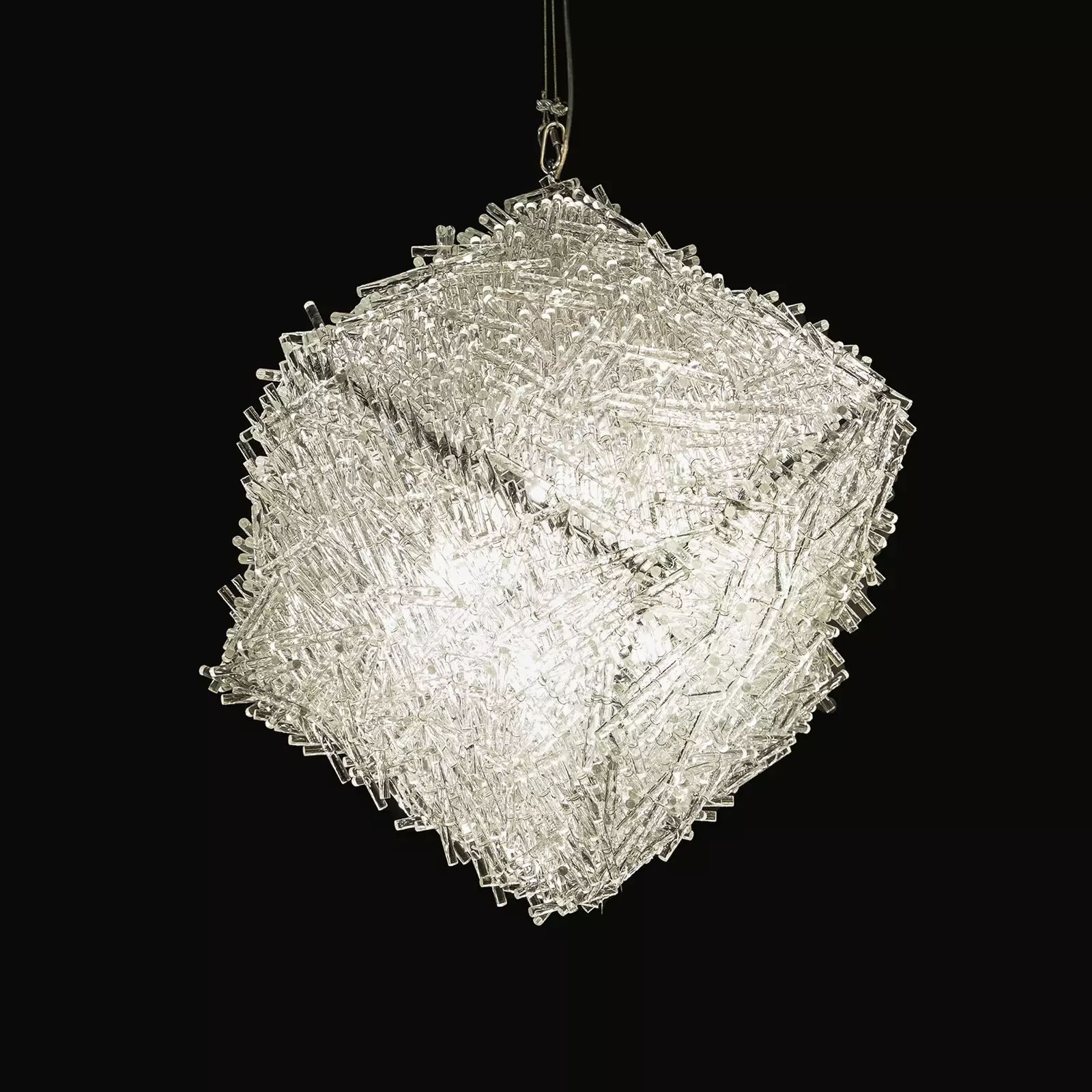 لوستر-مدرن-مکعب-تورنادو لوستر مدرن کریستالی مکعب تورنادو