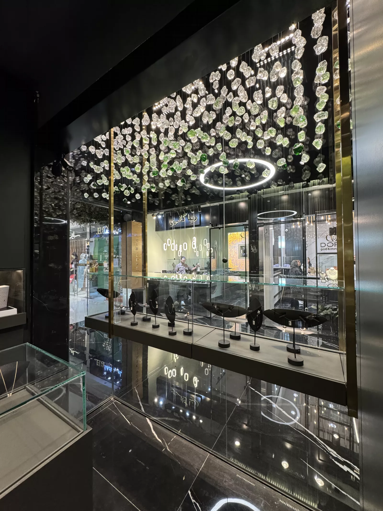 لوستر ریزشی جواهرفروشی کت گلد