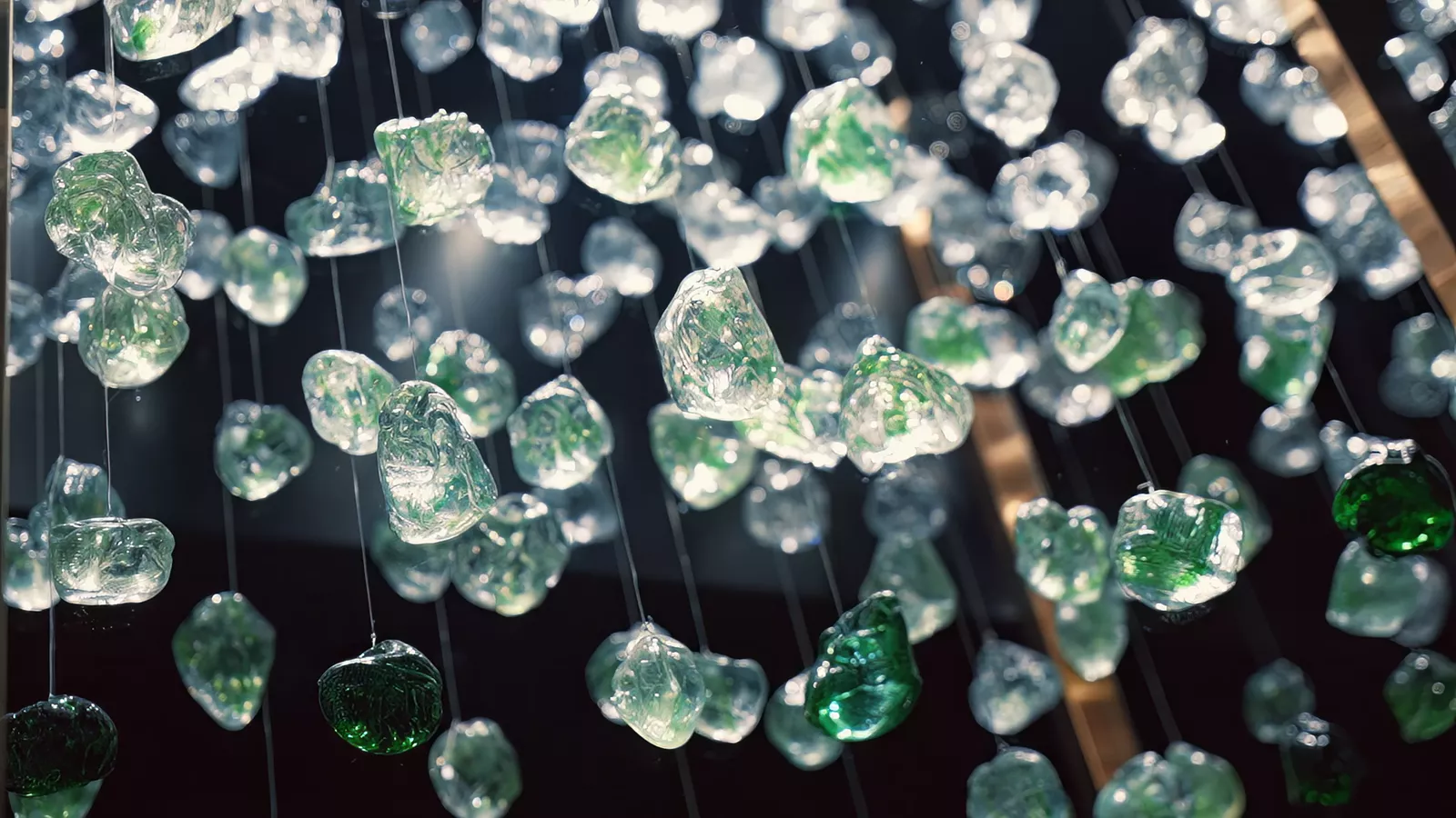 Topaz Green-Clear Crystals